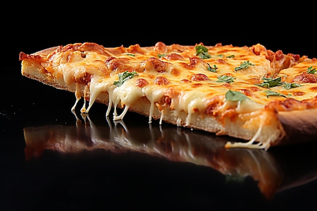 La pizza de queso la felicidad una rebanada de alegría