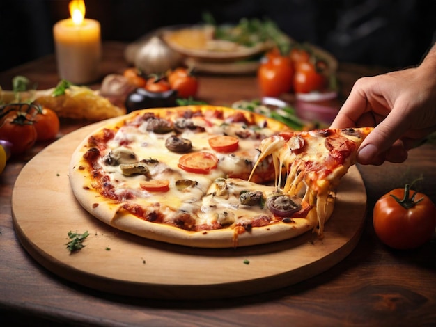 Foto una pizza para las redes sociales plantilla de diseño de post plantilla de banner