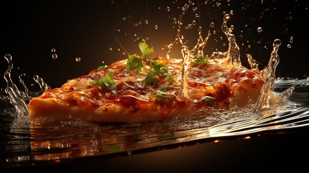 pizza con salsa de tomate paneer queso pizza concepto de pizza paneer pizza