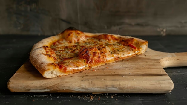 Pizza-Schnitt auf einem Holzschneidbrett