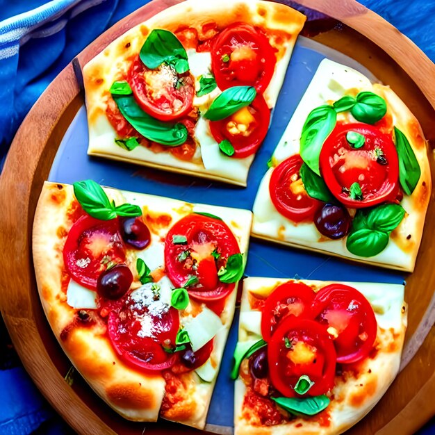 Pizza tradicional de pepperoni en mesa de madera cocina italiana clásica pizza de salami hecha de leche fresca