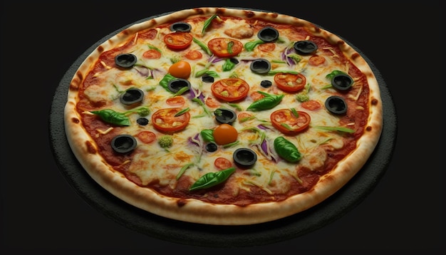 pizza vegetal e carne generativa ai