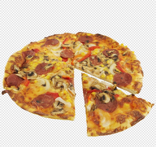 Pizza vor transparentem Hintergrund psd png-Dateien