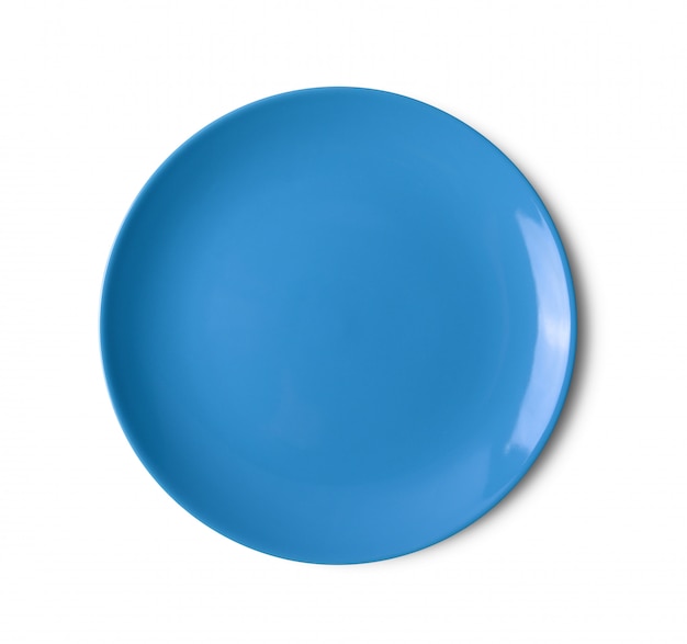 Placa azul na superfície branca