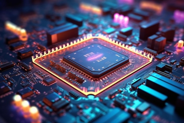 placa base, primer plano, tecnología, integrado, microchip, placa de circuito, computadora, procesador