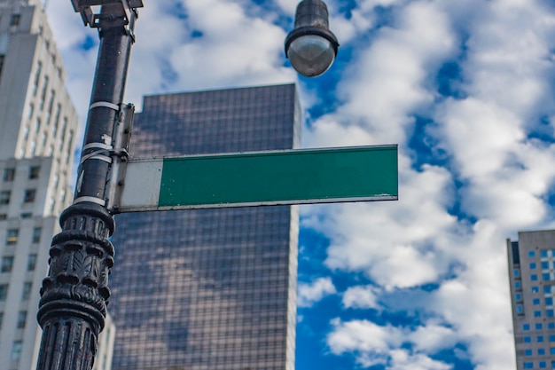 Placa de calle vacía