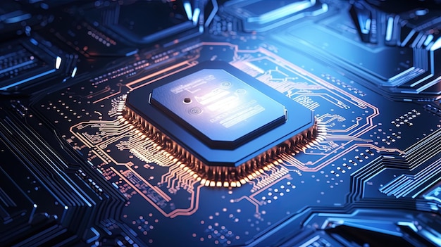 Placa de circuito AI de tecnología de chipset de computadora generada por AI