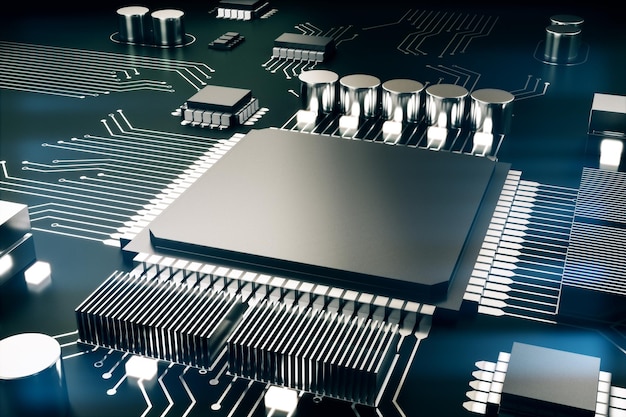 Placa de circuito digital con microchip