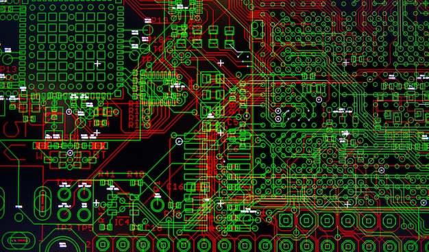 Placa de circuito de placa electrónica