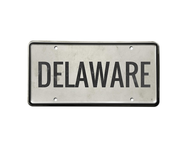Placa com a inscrição Delaware