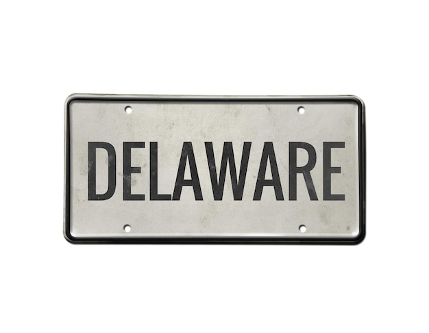 Foto placa com a inscrição delaware