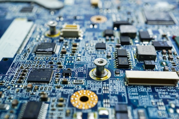 Foto placa de circuito de computador cpu chip principal placa núcleo processador eletrônica dispositivo tecnologia