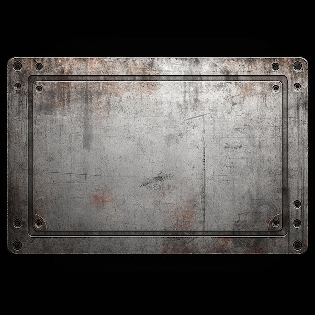 Placa de ferro grunge industrial com pátina de metal resistente