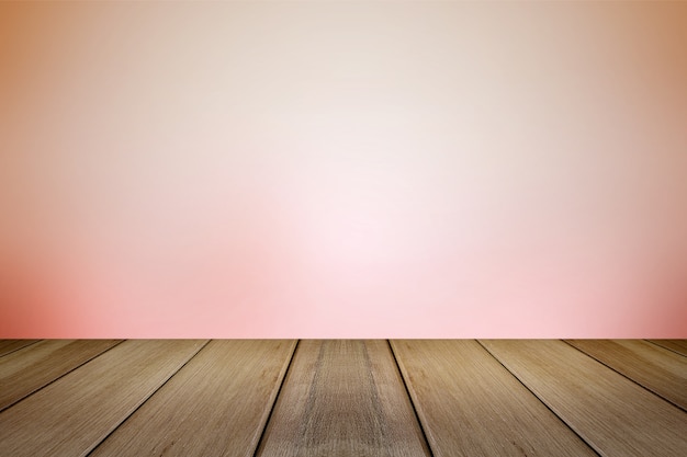Foto placa de madeira com fundo de luzes abstrata abstrata do tom rosa.