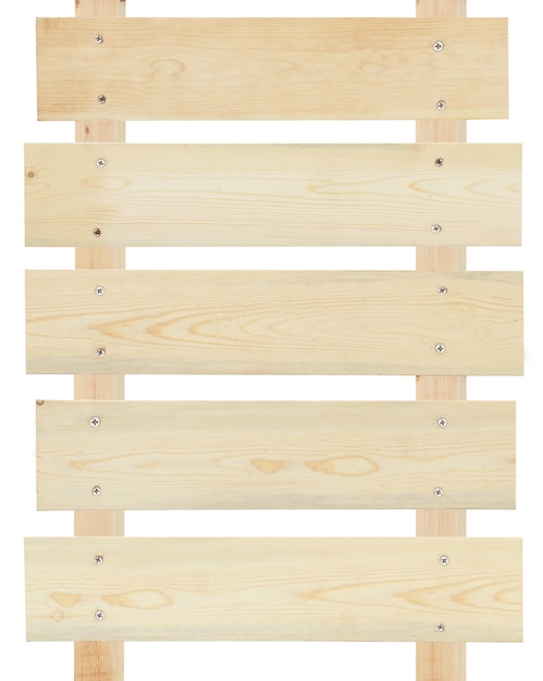 Placa de madeira em branco isolada
