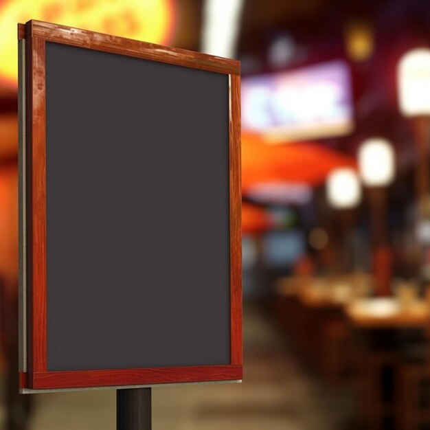 Foto placa de menus de restaurantes