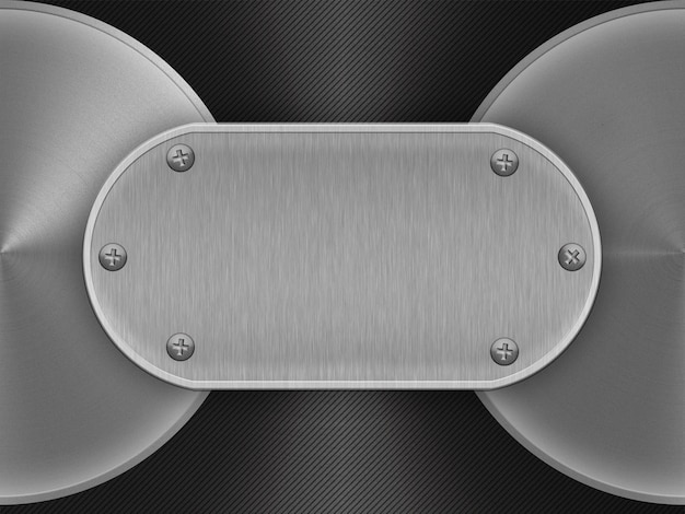 Placa de metal do vetor