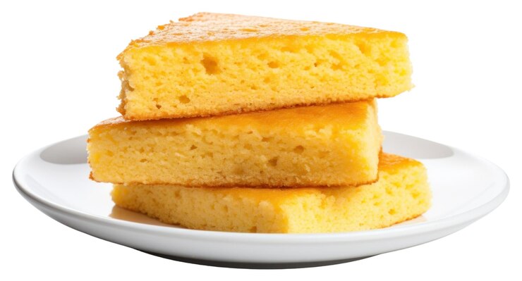 Foto placa de pão de milho de png de fundo branco