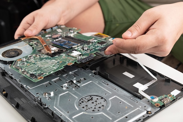 Placa-mãe do laptop de substituição de inspeção de reparo do centro de serviço