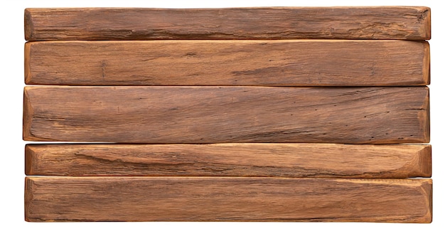 Placas antigas de textura de mesa rústica de madeira isoladas em branco