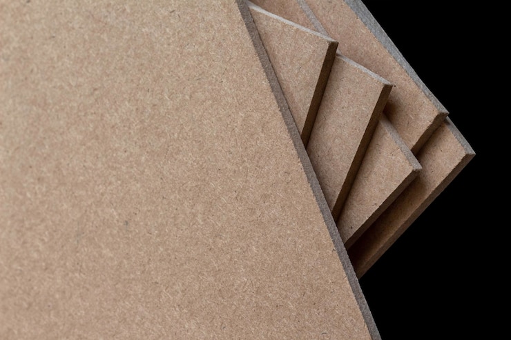 Foto placas de mdf com fundo preto placas de fibra de densidade média mdf