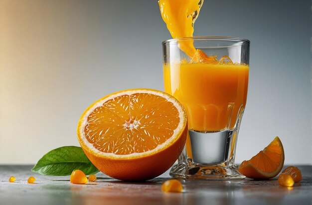 El placer del jugo de naranja puro