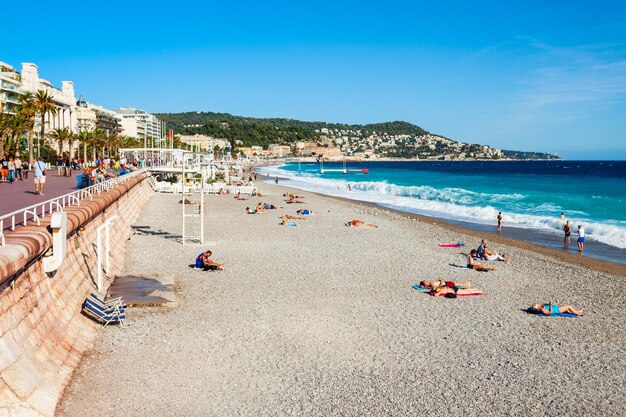 Foto plage blue beach en niza francia