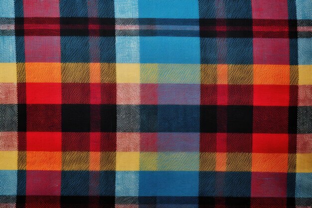 Plaid-Textur ein Stoffhintergrund Tartan-Vektortextil des Hintergrunds Prüfen der Textur mit einem nahtlosen Muster Ai generiert