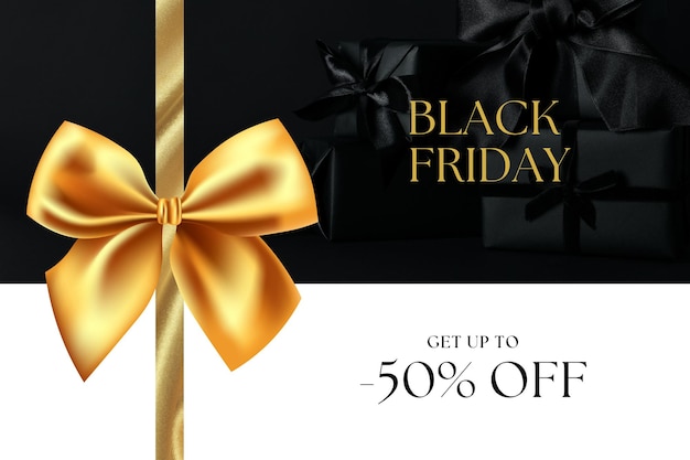 Plakatgestaltung zum Thema Black Friday in den Farben Schwarz und Weiß