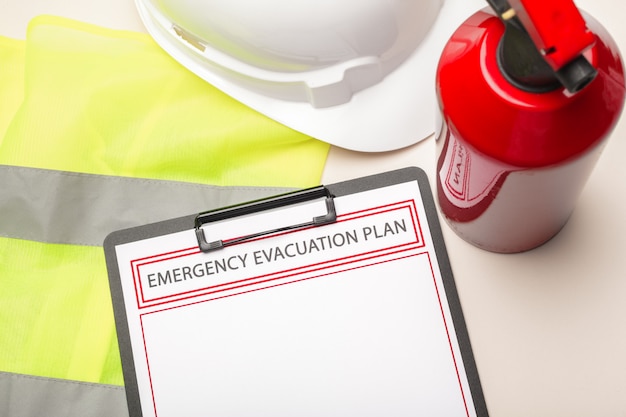 Foto plan de evacuación de emergencia