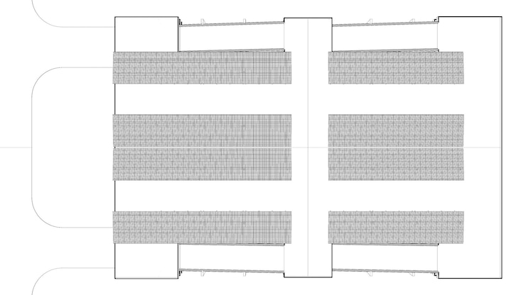 Foto plan de piso del almacén proyecto arquitectónico de la instalación de almacenamiento