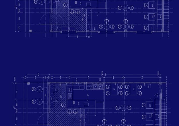 Plan de planta del edificio diseñado en el dibujo