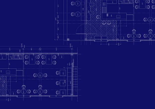 Foto plan de planta del edificio diseñado en el dibujo