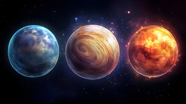Planet Ai im Weltraum