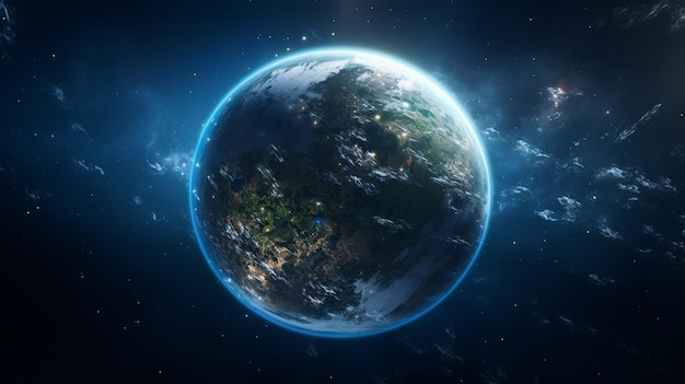 Planet Earth Illustration HD 8K Tapete Fotografisches Bild aus dem Lager