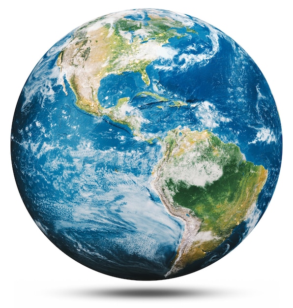 Planet Erde Globus isolierte Elemente dieses Bildes, bereitgestellt von der NASA 3D-Rendering