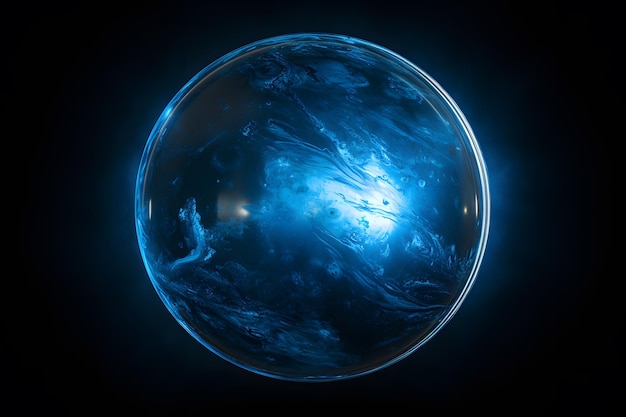 Planet Erde im Weltraum Science-Fiction Kunst 3D-Rendering Blauer Planet im Weltraum