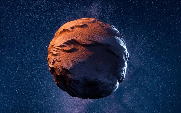 Planet im Weltraum 3D-Rendering