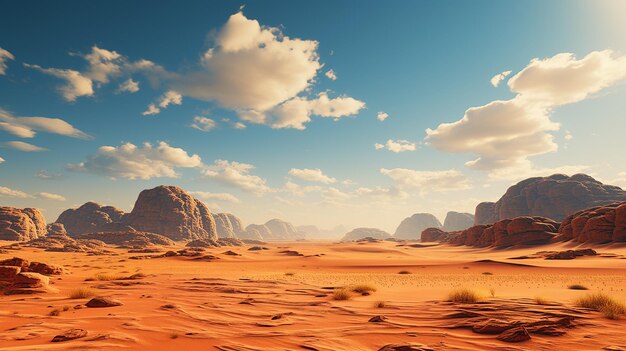 Planet Marsähnliche Landschaftsfoto der Wadi Rum-Wüste in Jordanien mit rotem Farbfilter und hinzugefügt