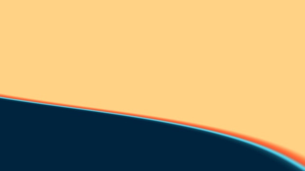 un planeta azul con colores naranja y amarillo