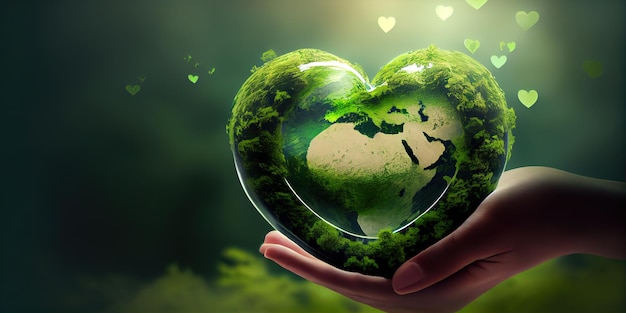 Planeta em forma de coração disponível para o Dia da Terra
