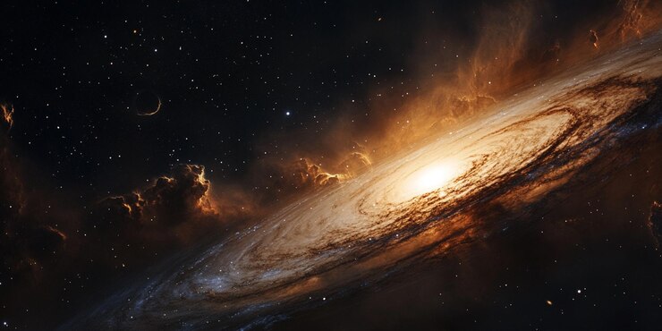 un planeta gigante en el espacio