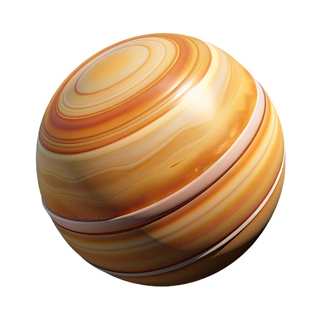 El planeta Júpiter aislado en fondo blanco 3D