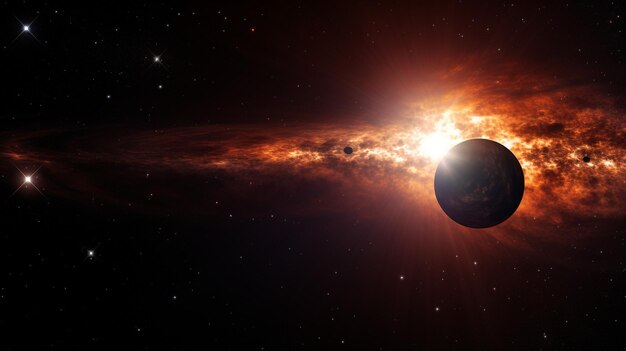 un planeta con la luz del sol una imagen astrofotográfica cautivadora