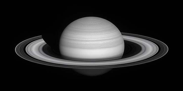 un planeta con un planeta en el medio