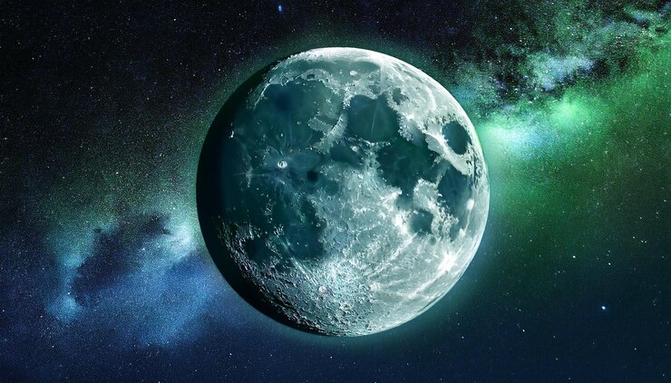 un planeta que es de color verde y azul