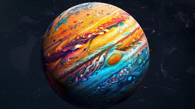 Foto un planeta que tiene el universo pintado en él