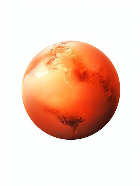 Foto un planeta rojo con la tierra en él