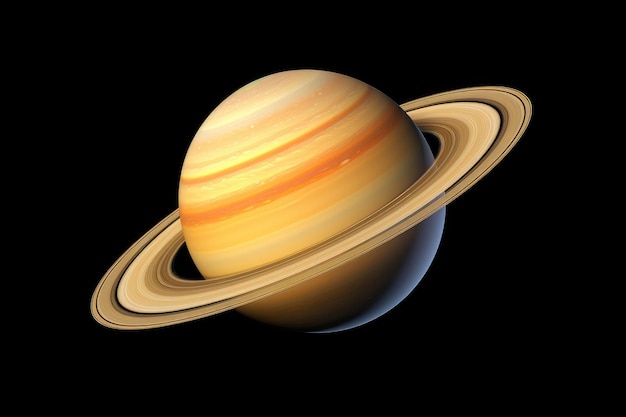 Un planeta Saturno aislado en un fondo blanco