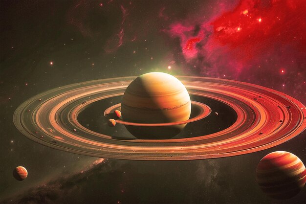 Foto el planeta saturno en el espacio